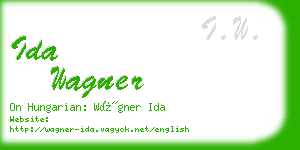 ida wagner business card